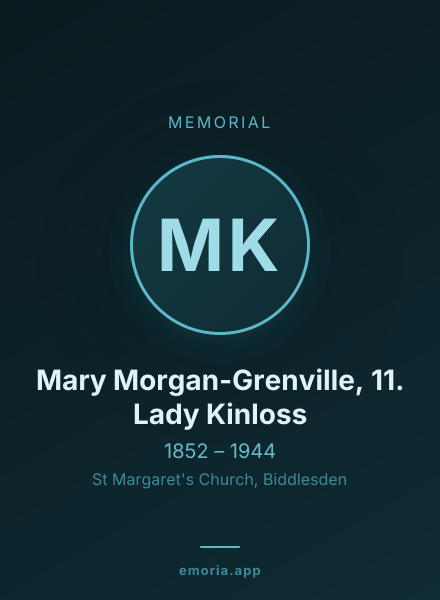Memorial portrait of Mary Morgan-Grenville, 11. Lady Kinloss
