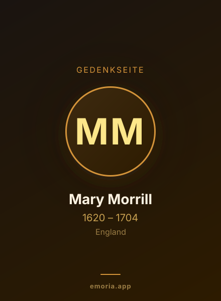 Gedenkportrait von Mary Morrill