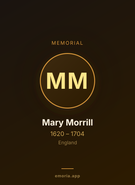 Memorial portrait of Mary Morrill