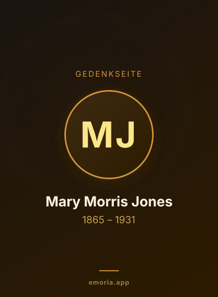 Gedenkportrait von Mary Morris Jones
