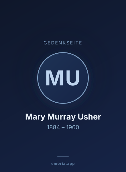 Gedenkportrait von Mary Murray Usher