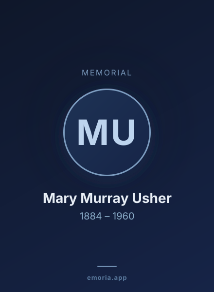 Memorial portrait of Mary Murray Usher