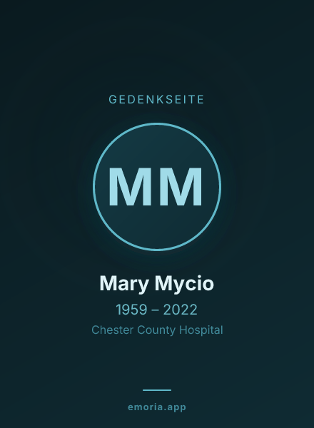 Gedenkportrait von Mary Mycio
