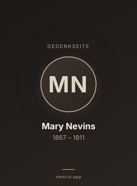 Gedenkportrait von Mary Nevins