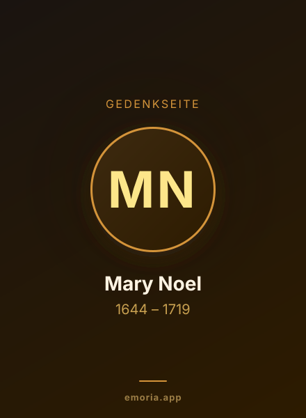 Gedenkportrait von Mary Noel