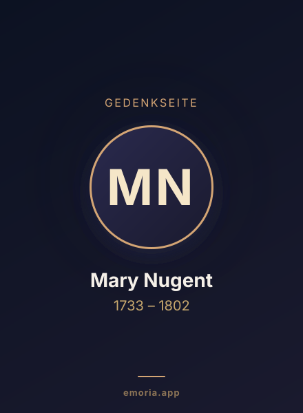 Gedenkportrait von Mary Nugent