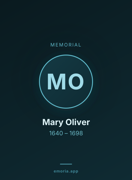 Memorial portrait of Mary Oliver