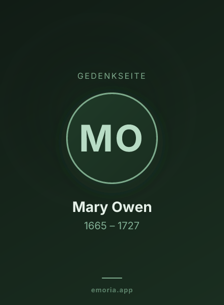 Gedenkportrait von Mary Owen
