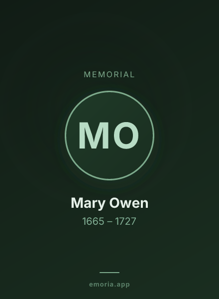 Memorial portrait of Mary Owen