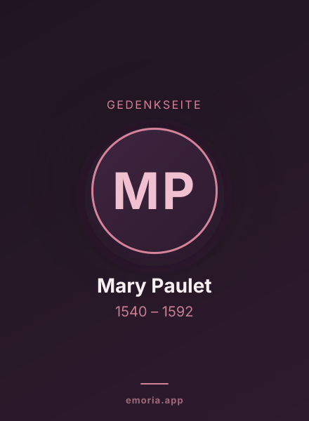 Gedenkportrait von Mary Paulet