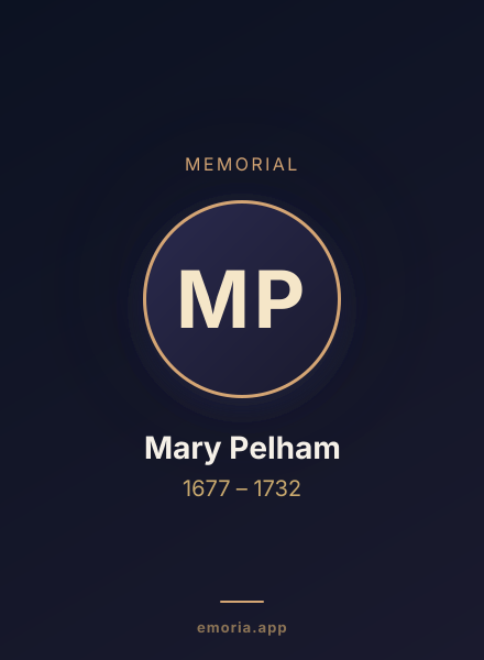 Memorial portrait of Mary Pelham