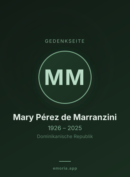 Gedenkportrait von Mary Pérez de Marranzini