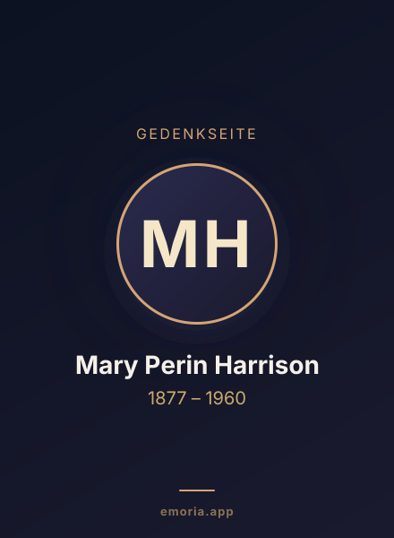 Gedenkportrait von Mary Perin Harrison