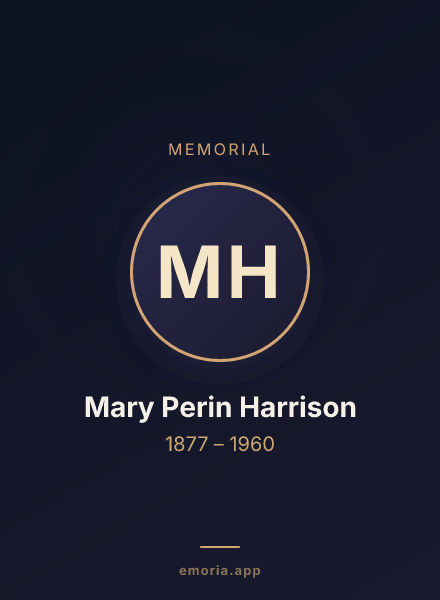 Memorial portrait of Mary Perin Harrison
