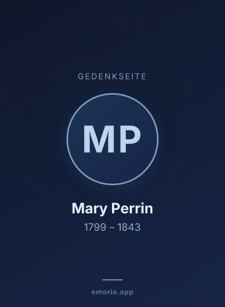 Gedenkportrait von Mary Perrin