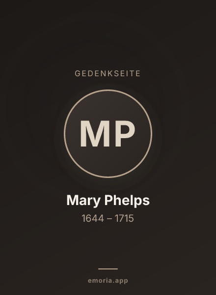 Gedenkportrait von Mary Phelps