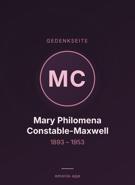 Gedenkportrait von Mary Philomena Constable-Maxwell