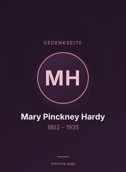 Gedenkportrait von Mary Pinckney Hardy