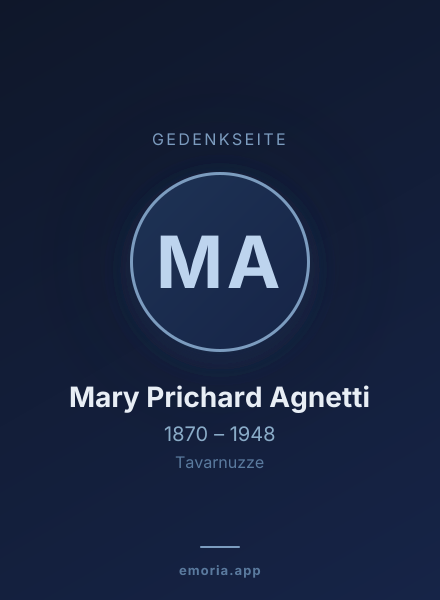 Gedenkportrait von Mary Prichard Agnetti