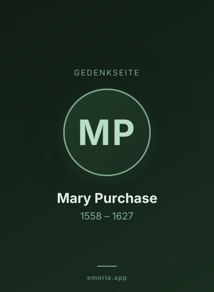 Gedenkportrait von Mary Purchase