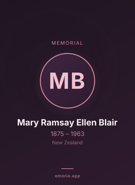 Memorial portrait of Mary Ramsay Ellen Blair