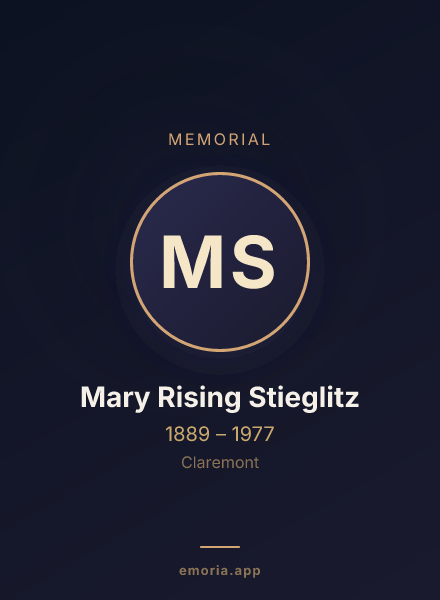 Memorial portrait of Mary Rising Stieglitz