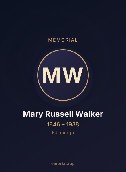 Memorial portrait of Mary Russell Walker