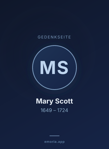 Gedenkportrait von Mary Scott