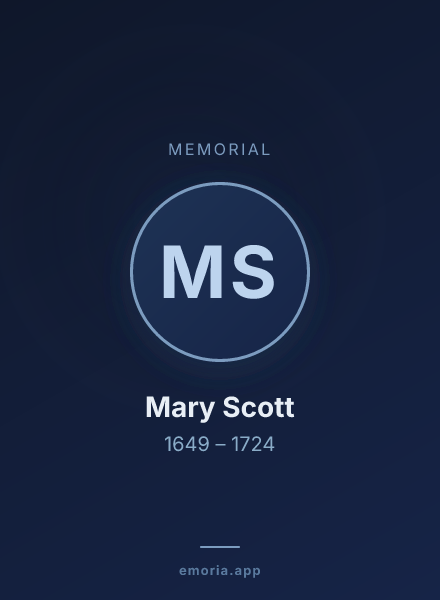 Memorial portrait of Mary Scott