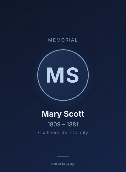 Memorial portrait of Mary Scott