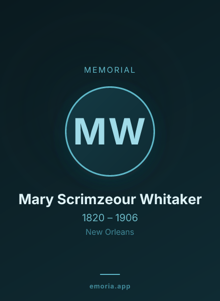Memorial portrait of Mary Scrimzeour Whitaker