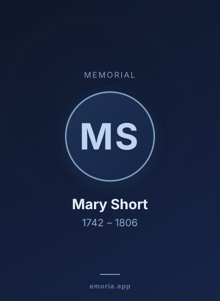 Memorial portrait of Mary Short