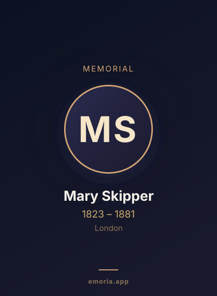 Memorial portrait of Mary Skipper