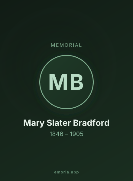 Memorial portrait of Mary Slater Bradford
