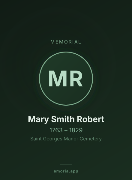 Memorial portrait of Mary Smith Robert