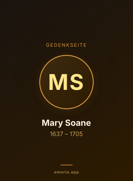 Gedenkportrait von Mary Soane