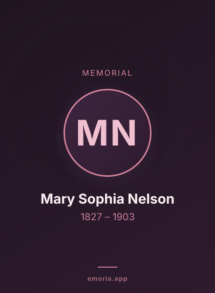 Memorial portrait of Mary Sophia Nelson