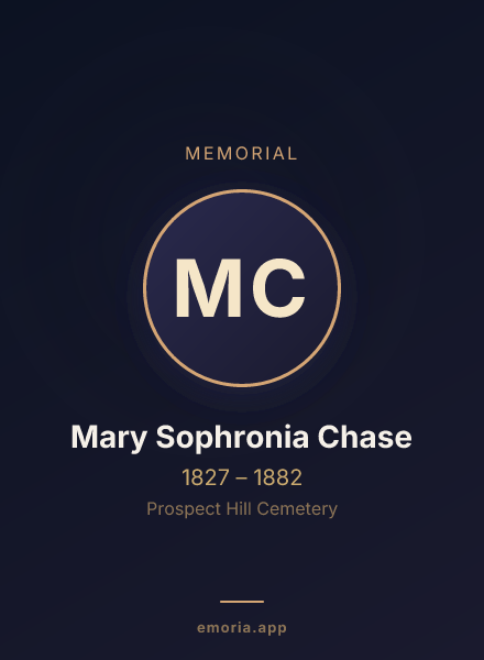 Memorial portrait of Mary Sophronia Chase
