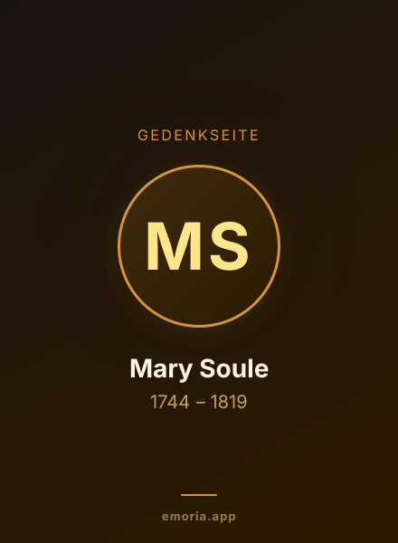 Gedenkportrait von Mary Soule