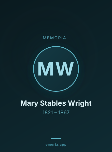 Memorial portrait of Mary Stables Wright
