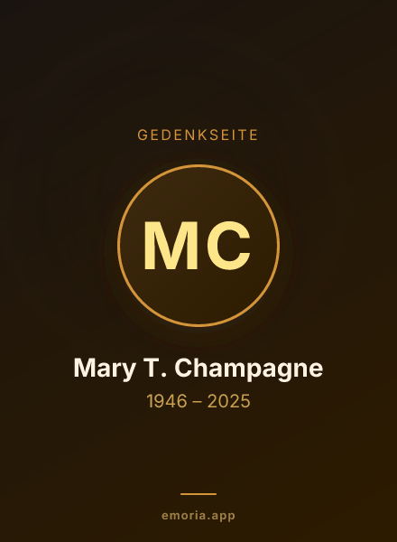Gedenkportrait von Mary T. Champagne