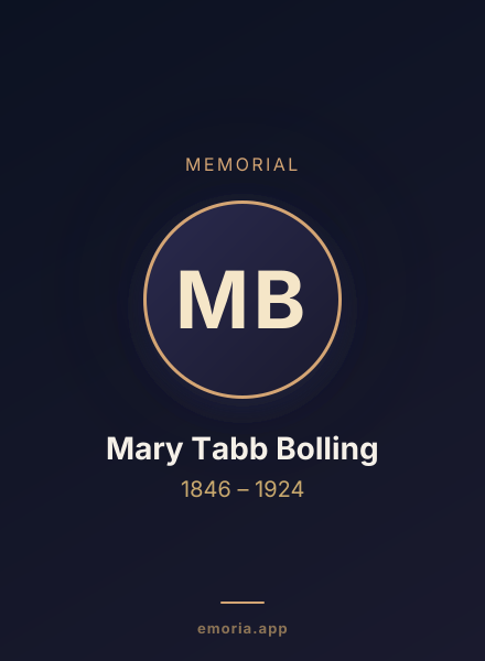 Memorial portrait of Mary Tabb Bolling