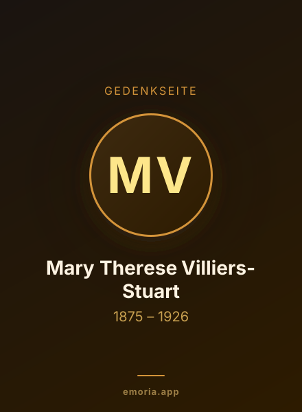 Gedenkportrait von Mary Therese Villiers-Stuart