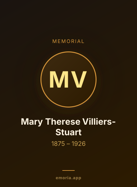 Memorial portrait of Mary Therese Villiers-Stuart