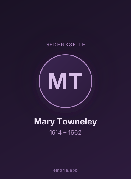 Gedenkportrait von Mary Towneley
