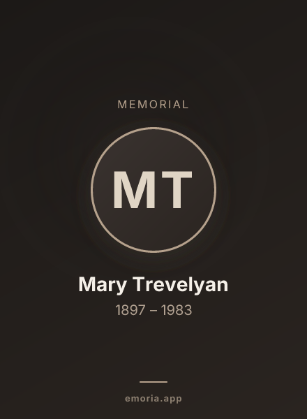 Memorial portrait of Mary Trevelyan