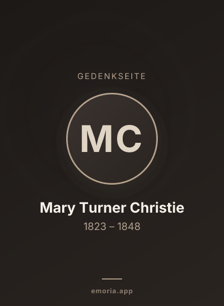 Gedenkportrait von Mary Turner Christie