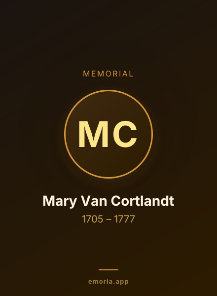 Memorial portrait of Mary Van Cortlandt