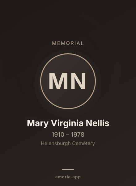 Memorial portrait of Mary Virginia Nellis