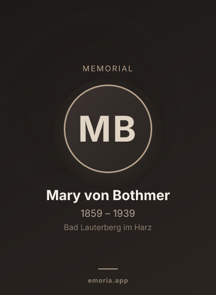 Memorial portrait of Mary von Bothmer